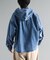 デニムフードシャツ