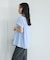 遮熱 シャーリングショートスリーブブラウス