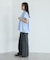 遮熱 シャーリングショートスリーブブラウス
