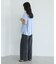 遮熱 シャーリングショートスリーブブラウス