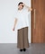 遮熱 シャーリングショートスリーブブラウス