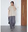 遮熱 シャーリングショートスリーブブラウス