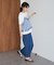 接触冷感 アシンメトリーデニムスカート