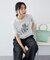 フロッキープリントTシャツ