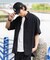 接触冷感/吸水速乾/UVカット Fluxaire オーバーサイズレギュラーカラーシャツ