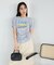 シャーリングプリントTシャツ