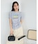 シャーリングプリントTシャツ