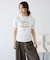 シャーリングプリントTシャツ