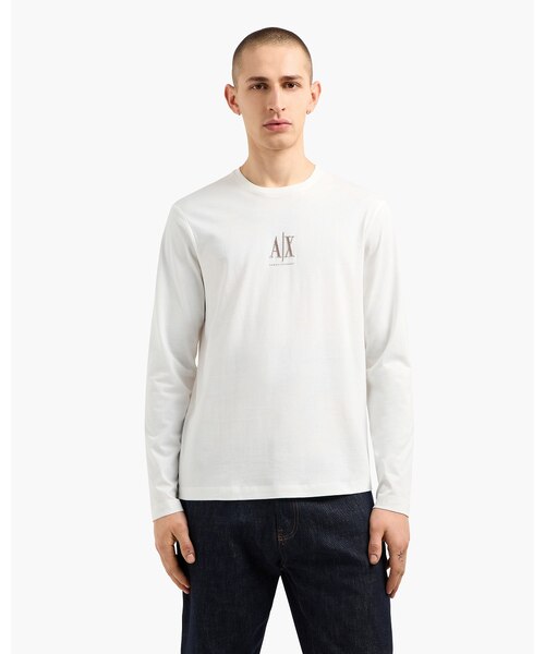 A|X アルマーニ エクスチェンジ】ICON 長袖クルーネックTシャツ 