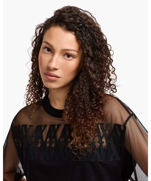 A|X アルマーニ エクスチェンジ】AXロゴ メッシュクロップドT