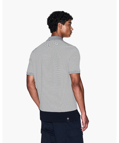 2019SS 未使用　ARMANI アルマーニ　ポロシャツ　シルク　tシャツ A|X アルマーニ エクスチェンジ】シグネチャーロゴ 半袖