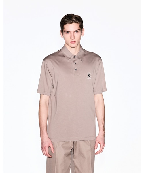 【新品】アルマーニエクスチェンジ　メンズ・ジャージ半袖ポロシャツ　L・50相当 ARMANI EXCHANGE ポロシャツ 「A|X アルマーニ エクスチェンジ