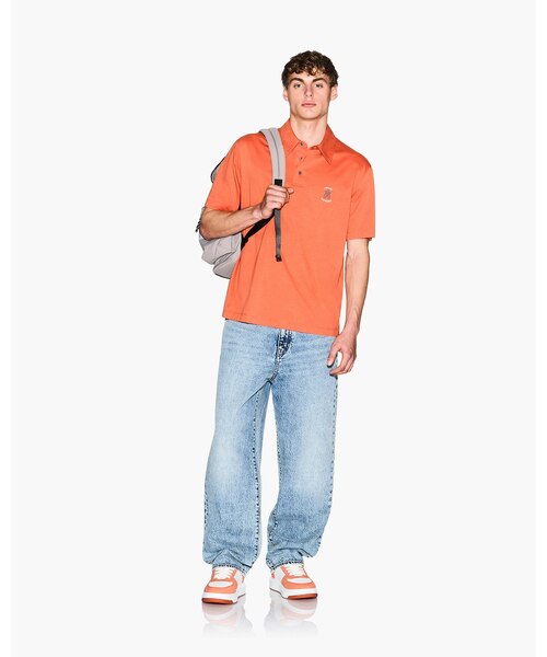【新品】アルマーニエクスチェンジ　メンズ・ジャージ半袖ポロシャツ　L・50相当 ARMANI EXCHANGE ポロシャツ 「A|X アルマーニ エクスチェンジ
