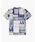 【A|X アルマーニ エクスチェンジ】オールオーバーロゴプリント レギュラーフィット 半袖クルーネックTシャツ