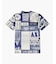 【A|X アルマーニ エクスチェンジ】オールオーバーロゴプリント レギュラーフィット 半袖クルーネックTシャツ