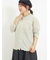 ワンポイント刺繍シアーボーダーカーディガン