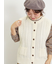 ケーブル編みニットベスト