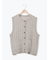 ケーブル編みニットベスト