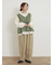 Vネック裾フリル前後2WAYニットベスト