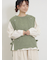 花刺繍脇リボンベスト