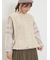 花刺繍脇リボンベスト