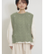 花刺繍脇リボンベスト