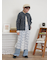 【M/Lサイズ】レーススカートセットデニムパンツ