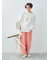配色ステッチプリントアソートロングTシャツ