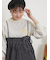 配色ステッチプリントアソートロングTシャツ