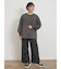 配色ステッチプリントアソートロングTシャツ