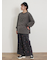 配色ステッチプリントアソートロングTシャツ