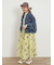 配色ステッチプリントアソートロングTシャツ