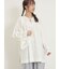 袖口レーススキッパーチュニックブラウス