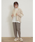 フラワー柄オーバーレースレギンスパンツ