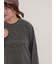 ピグメント加工ロゴ刺繍ロングTシャツ