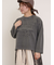 ピグメント加工ロゴ刺繍ロングTシャツ