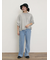 ミニ裏毛ブロッキングショートスウェット
