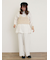 【M/Lサイズ】ドット柄ストレートパンツ