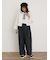 【M/Lサイズ】ドット柄ストレートパンツ