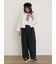 【M/Lサイズ】ドット柄ストレートパンツ