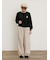 【M/Lサイズ】ドット柄ストレートパンツ