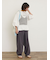 袖タックTシャツ