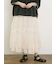 オーガンジー刺繍スカート