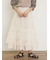 オーガンジー刺繍スカート