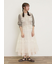 オーガンジー刺繍スカート