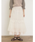 オーガンジー刺繍スカート