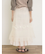 オーガンジー刺繍スカート
