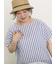 ◎綿麻柄アソートボートネックブラウス