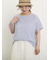 ◎綿麻柄アソートボートネックブラウス