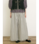 【M/Lサイズ】綿麻裾フリルパンツ